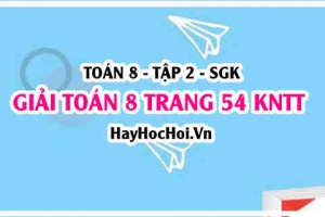 Giải Toán 8 trang 54 tập 2 Kết nối tri thức